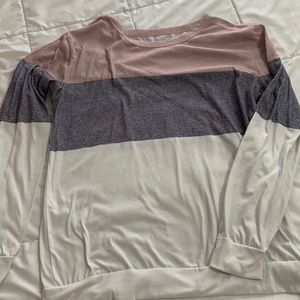 Bellelily long sleeve color block tee